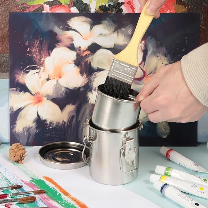 MyLifeUNIT Paint Brush Cleaner, Stainless Steel Brush Holder - Image 6