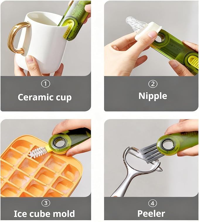 3-in-1 Cup Lid Cleaning Brush-Multifunctional Bottle Gap Cleaner Tool - Image 5