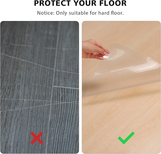 Clear Chair Mat, Durable Non-Slip Hard Floor Protector, PVC Waterproof Floor - Image 2