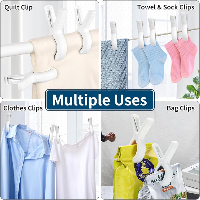 Senbowe Extra Large 6 Pack Beach Towel Clips, 5.1 Inch Pool Chair Clips - Image 6