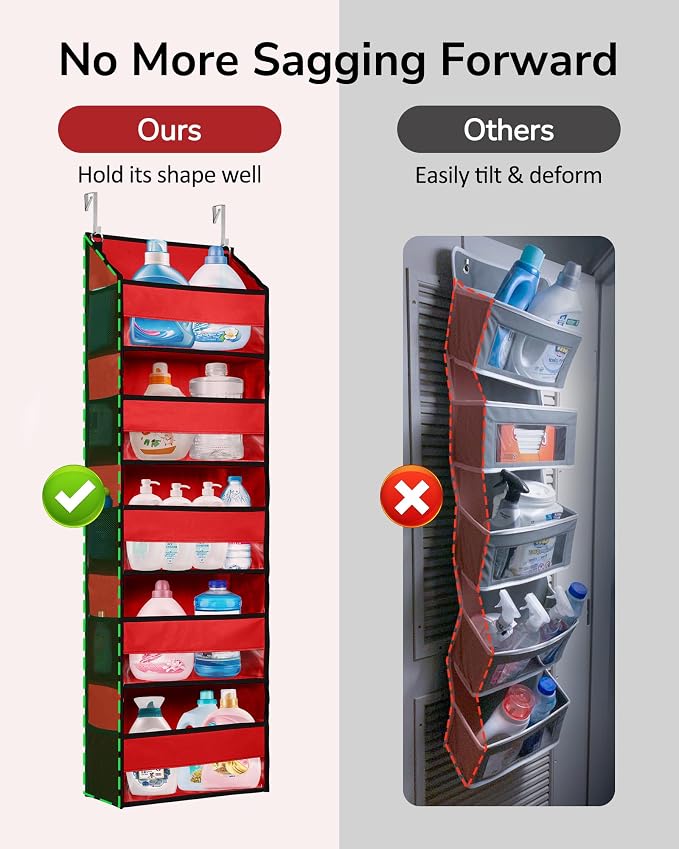 ULG 1 Pack Over The Door Organizer – 5 Shelf Door Organizer Hanging & 10 Side - Image 7
