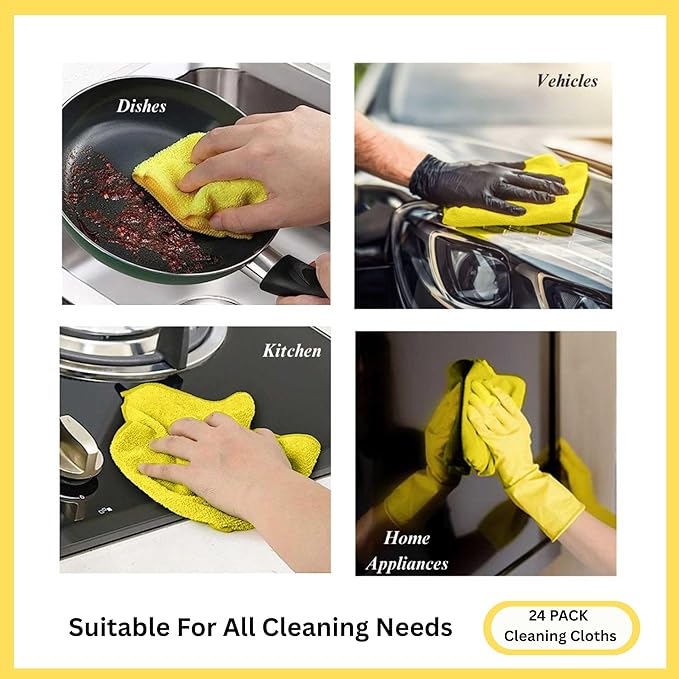 Microfiber Cleaning Cloth for Kitchen & households, Towels for Cars. - Image 3
