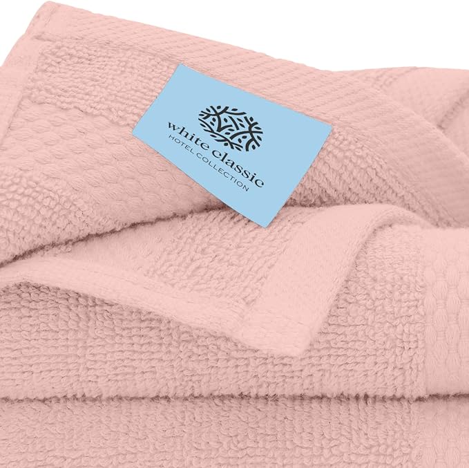 White Classic Luxury Cotton Washcloths 13x13 Inch - Image 5