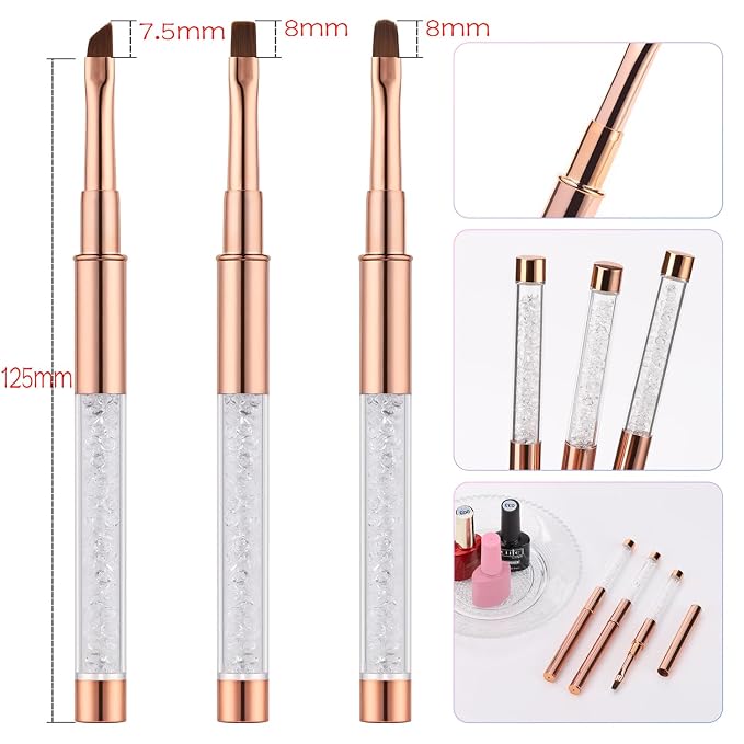 JASSINS Nail Art Clean Up Brushes, - Image 7