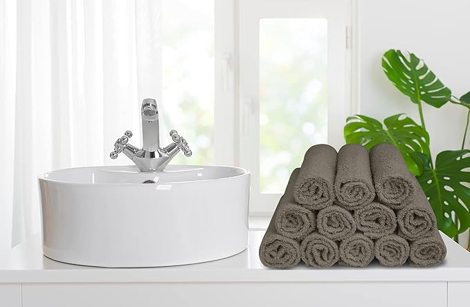 Softolle 100% Cotton Ring Spun Wash Cloths – Bulk Pack of Washcloths – 12x12 - Image 9