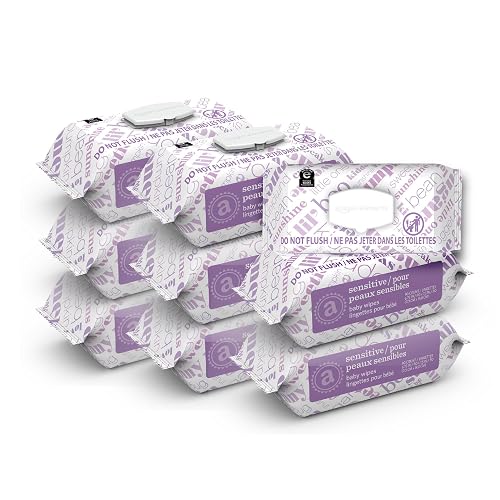 Amazon Elements Baby Wipes, Cleans Gently, Flip-Top Packs by AmazonElements