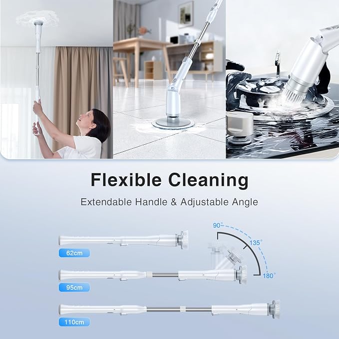 LABIGO Electric Spin Scrubber LA3 Pro, Cordless Bathroom Scrubber - Image 3