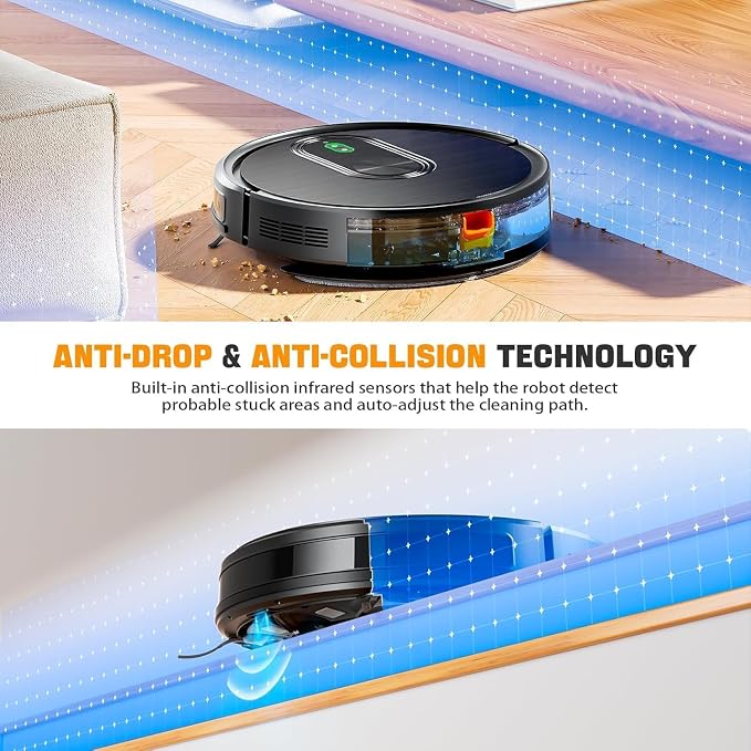 Robot Vacuum and Mop Combo, 2 in 1 Vacuuming & Mopping Robot - Image 6