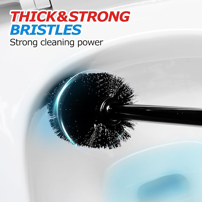 4Pack 2 in 1 Toilet Brush and Plunger Set, Extended Handle Plunger, Toilet Bowl - Image 5