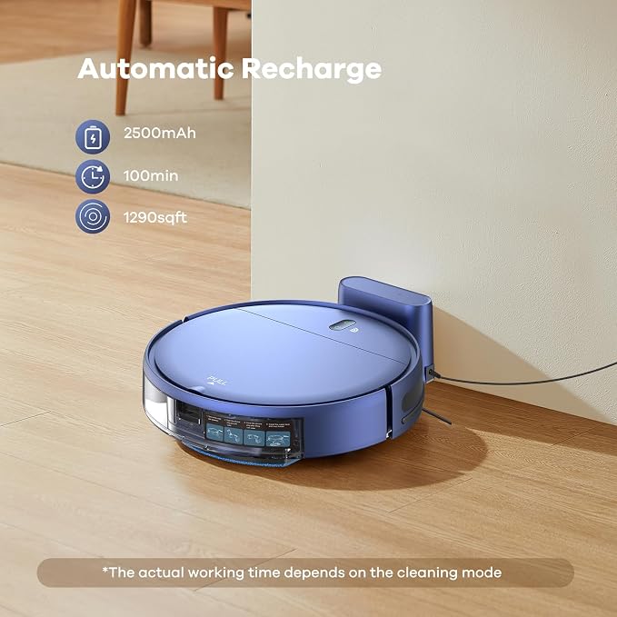 ZCWA Robot Vacuum and Mop Combo, 2.4GHz WiFi Link Vacuum Robot, 4 Cleaning Mode - Image 6