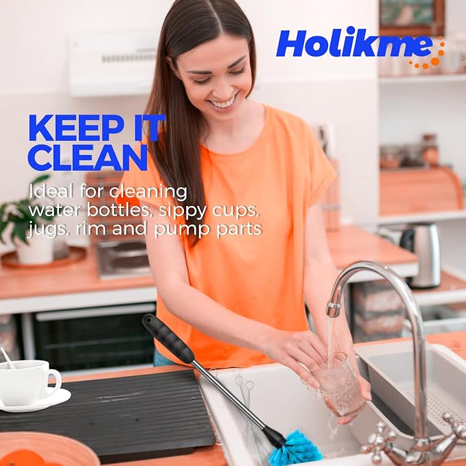 Holikme Bottle Brush Cleaner Set, 3 Straw Cleaner Brush, Bottle Cleaning Brush - Image 6