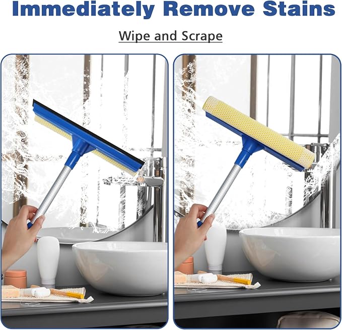 Professional Window Squeegee, 2 in 1 Squeegee Window Cleaner - Image 5