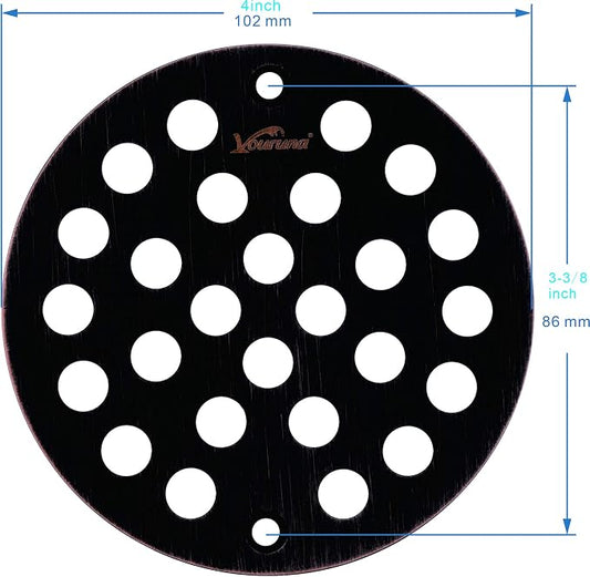4-Inch Screw-in Shower Strainer Drain Cover Replacement Floor Strainer - Image 2