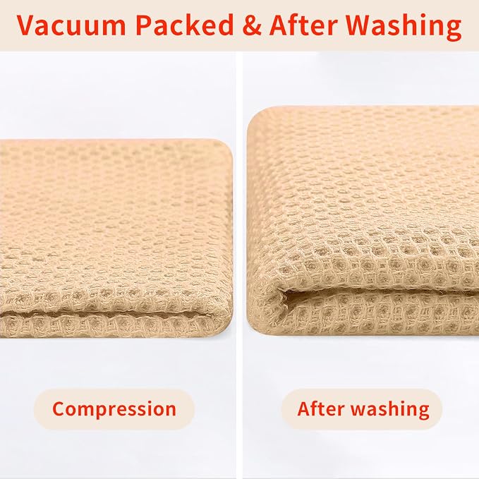 Homaxy 100% Cotton Kitchen Towels and Dishcloths Set, 12 x 12 Inches and 13 x - Image 8