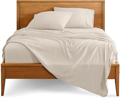 Bare Home California King Sheet Set - 1800 Ultra-Soft Microfiber Bed Sheets - Double Brushed - Deep Pockets - Easy Fit - 4 Piece Set - Bed Sheets (Cal King, Wheat)