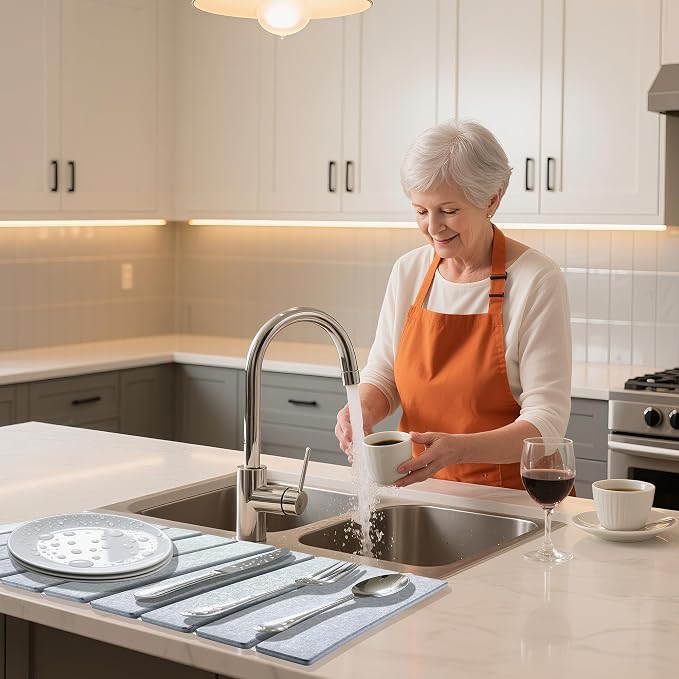 Stone Dish Drying Mat For Kitchen & Bathroom - Image 2