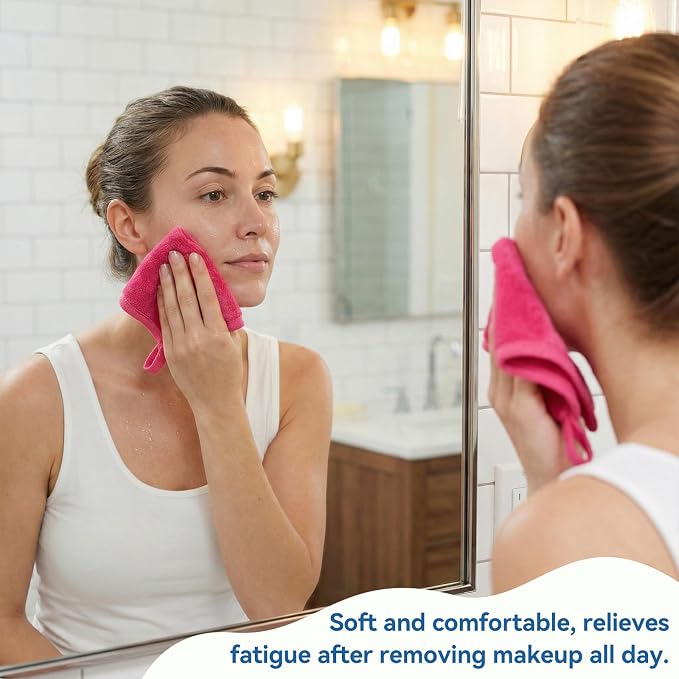 7PCS Makeup Remover Cloth, Makeup Eraser Cloth Cleaning Reusable Face Wash - Image 4