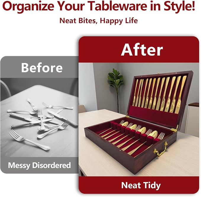 Silverware Storage Box, Kitchen Drawer Organizer, Drawer-containing flap-type - Image 5