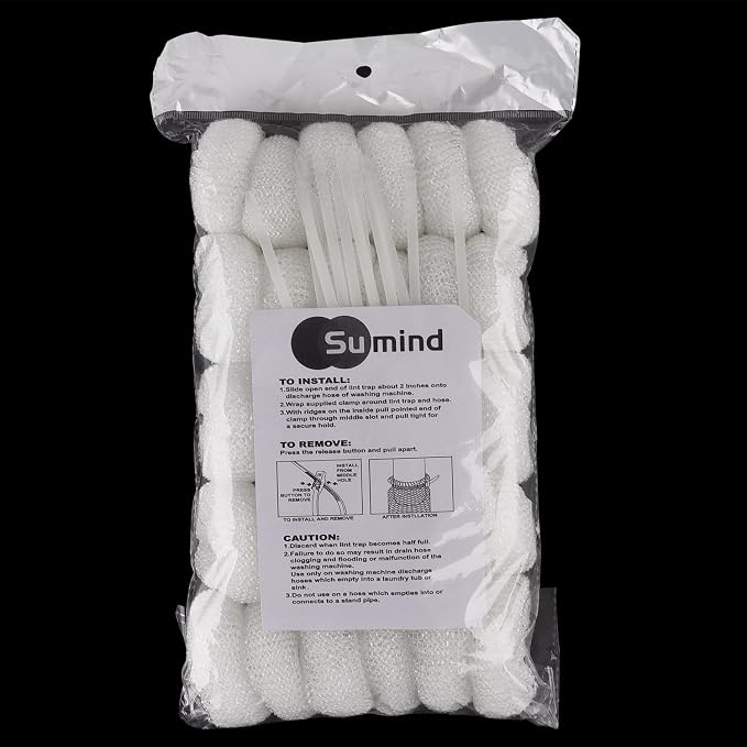 Sumind 30 Pack Nylon Lint Trap Washing Machine Lint Fabric Mesh Snare Washer - Image 2