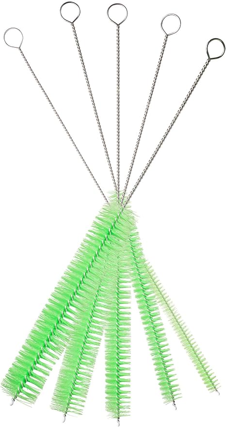 10" Tube Cleaning Brush Set, 5 Pack Large, Extra Long Nylon Straw Brushes - Image 3