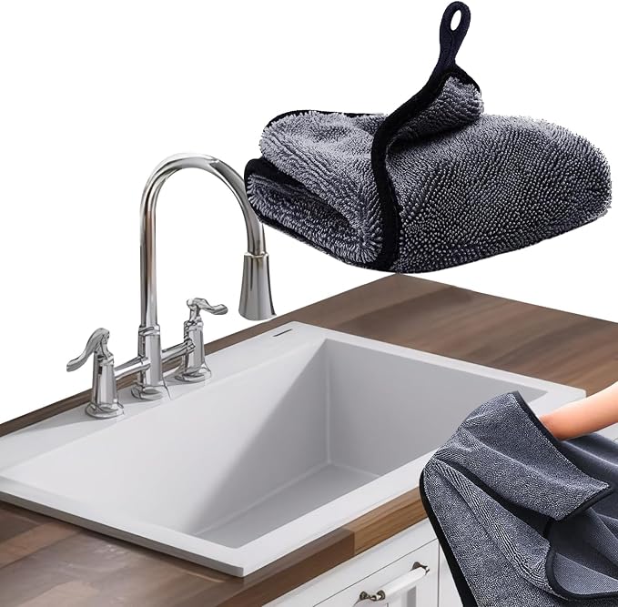 Shiny Cleaning Cloths, Shower Doors Drying Towels, 16 * 24in Streak Free Glass by Ecopandy