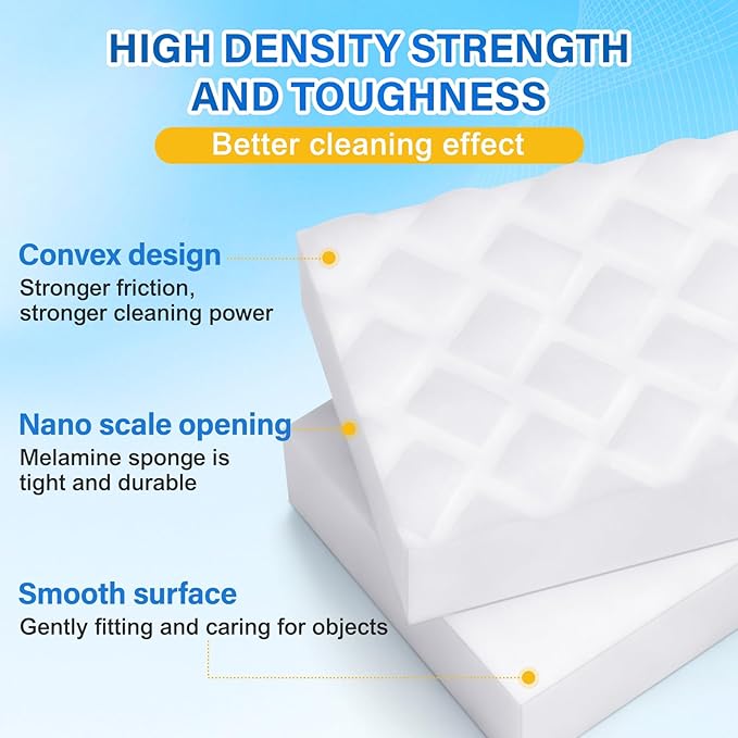 Magic Sponges Cleaning Eraser, 30 Pack 2X Density Stronger Melamine Sponge Foam - Image 3