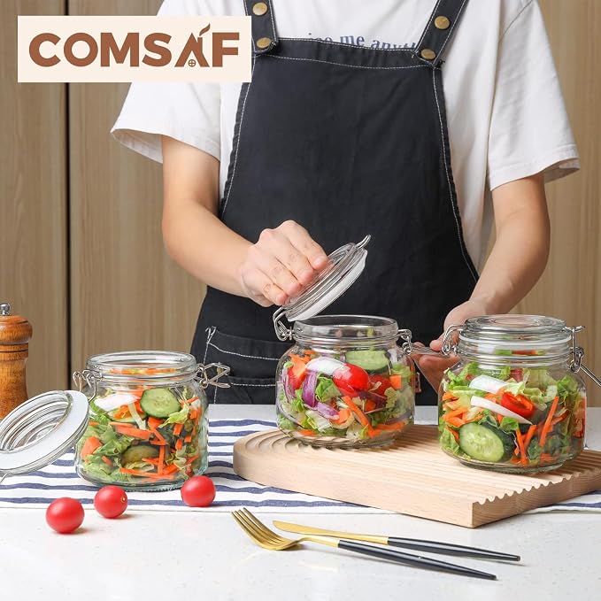 ComSaf 25oz Airtight Glass Canisters - Image 6