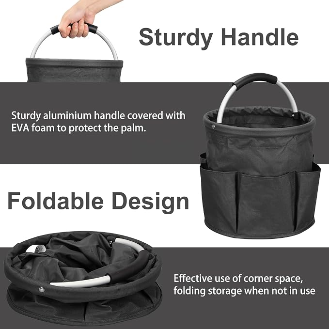 Qivine Cleaning Caddy for Cleaning Supplies, 17L Cleaning Supply Caddy - Image 4