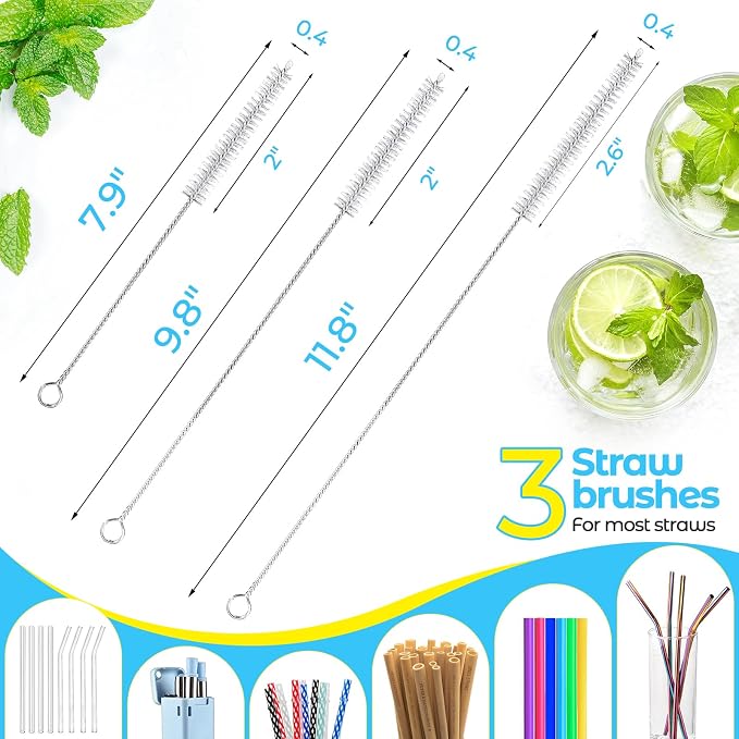 5 Pack Bottle Cleaning Brush Set, Stainless Steel Scrub Cleaner Brush - Image 4