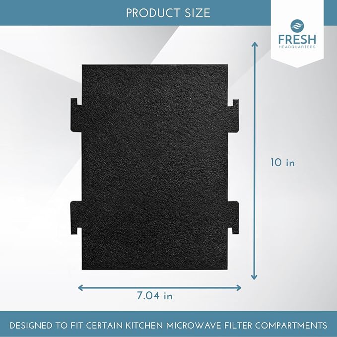 2-Pack Notched Activated Carbon Charcoal Microwave Hood Filters - Image 4
