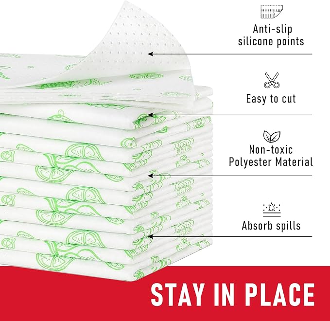Cooyes Refrigerator Liners 17.7" x 24", Absorbent Strong Grip Fridge Mats - Image 5