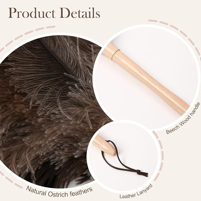 Ostrich Duster Fluffy Natural Feather Dusters - Image 3