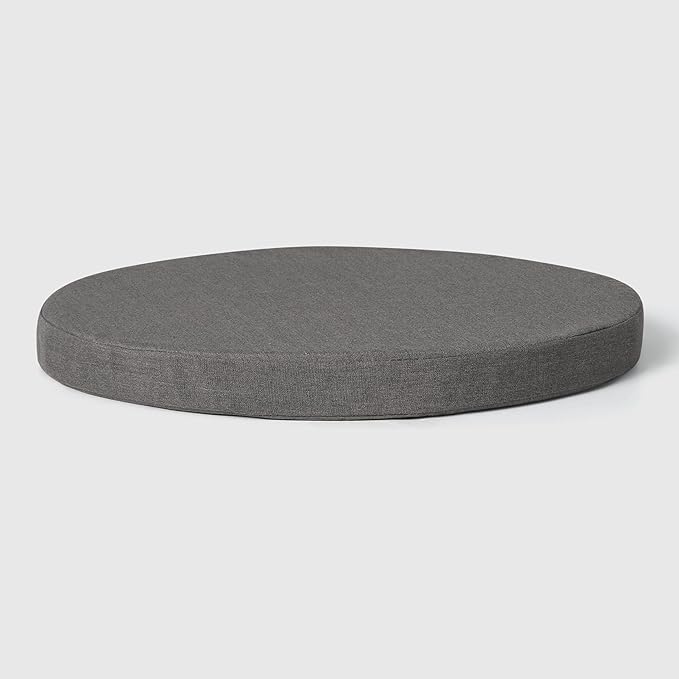 WestinTrends Solace Outdoor Patio Kitchen Dining Chair Round Seat Cushions Set of 4, 16 x 16, Grey