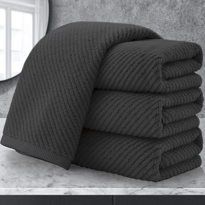 VOOVA & MOVAS Gray Hand Towels for Bathroom, Large 18" x 28" by VOOVAMOVAS