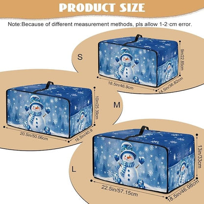 Christmas Toaster Oven Dust Cover Small Kitchen Appliance Cover for Countertop Convection Ovens,Small Appliances, M, 16.5 x 20.5 x 10 Inches, Blue Snowman Snowflake