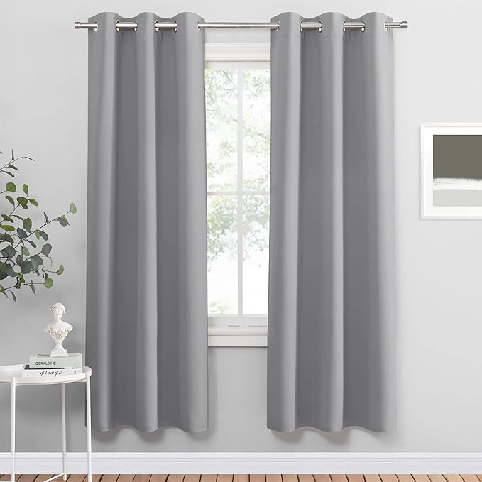 PONY DANCE Sliver Grey Curtains by PONYDANCE