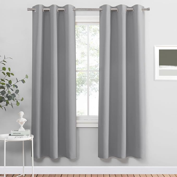 PONY DANCE Sliver Grey Curtains by PONYDANCE