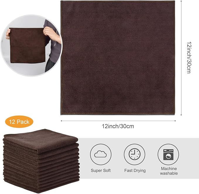 SINLAND Absorbent Microfiber Dish Cloth Kitchen No Streak Cleaning Cloth Dish - Image 2