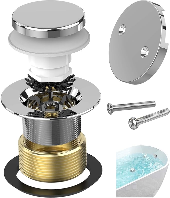 Chrome Plated Tub Drain Kit by AllProducts
