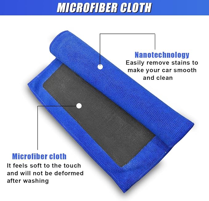 2PCS Clay Bar Towel for Auto Detailing, No-Scratch DIY Detail Clay Bar - Image 3