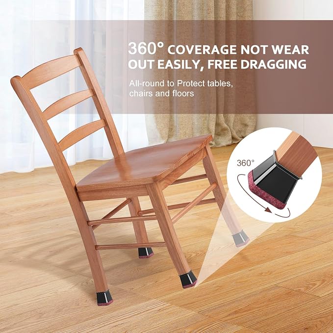 Chair Leg Floor Protectors Square Chair Leg Protectors - Image 2
