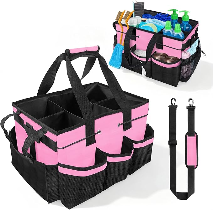 Cleaning Caddy Bag Heavy-Duty Organizer Tote by ALSLEA
