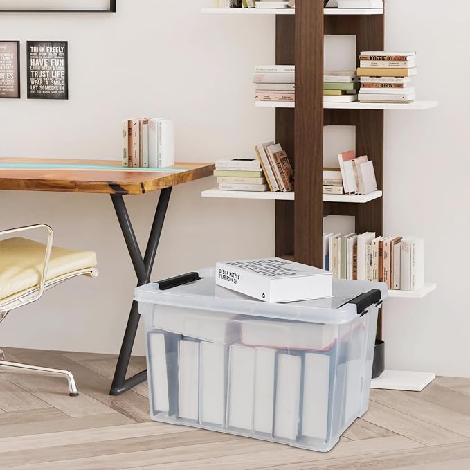 34 L Clear Plastic Storage Bins Box - Image 5
