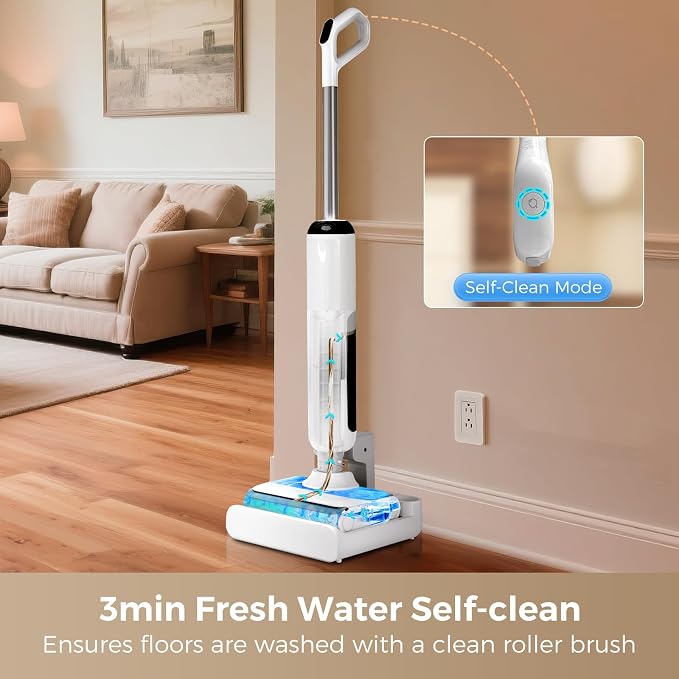 Wet Dry Vacuum Cleaner, 180°Lie-Flat Vacuum Mop All in One - Image 4