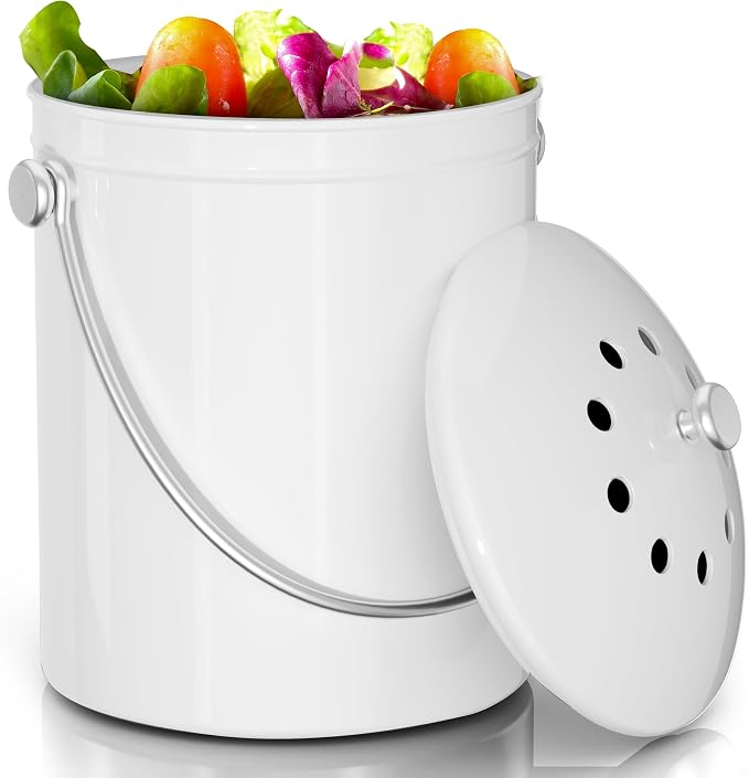 Utopia Kitchen Compost Bin for Kitchen Countertop, 1 Gallon Compost Bucket for by UTOPIAKITCHEN