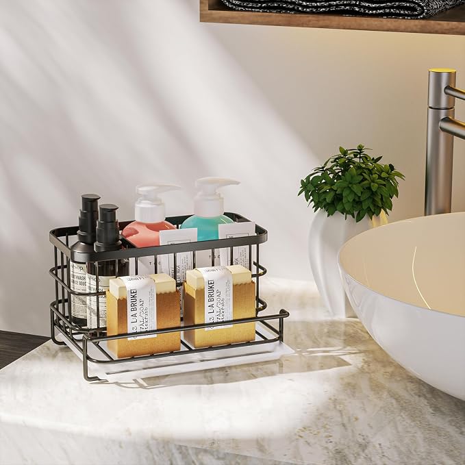 HapiRm Kitchen Sink Organizer, SUS304 Stainless Steel Rustproof Multifunctional - Image 7
