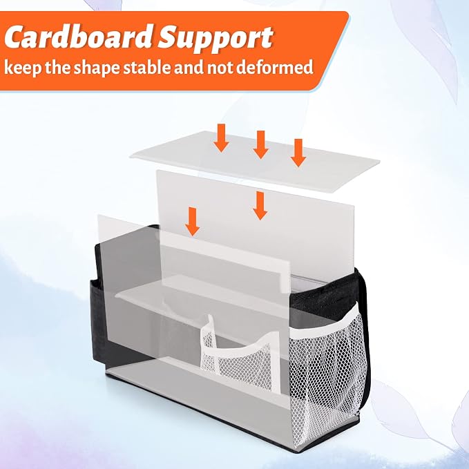 Loghot Bedside Caddy/Bedside Storage Bag Hanging Organizer - Image 4