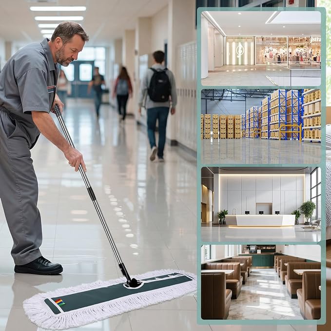 Commercial Mop, Masthome 42" Heavy Duty Dust Mop - Image 7