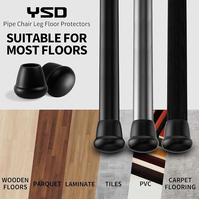 0.75 Inch Heavy Duty Rubber Chair Leg Caps - Image 6