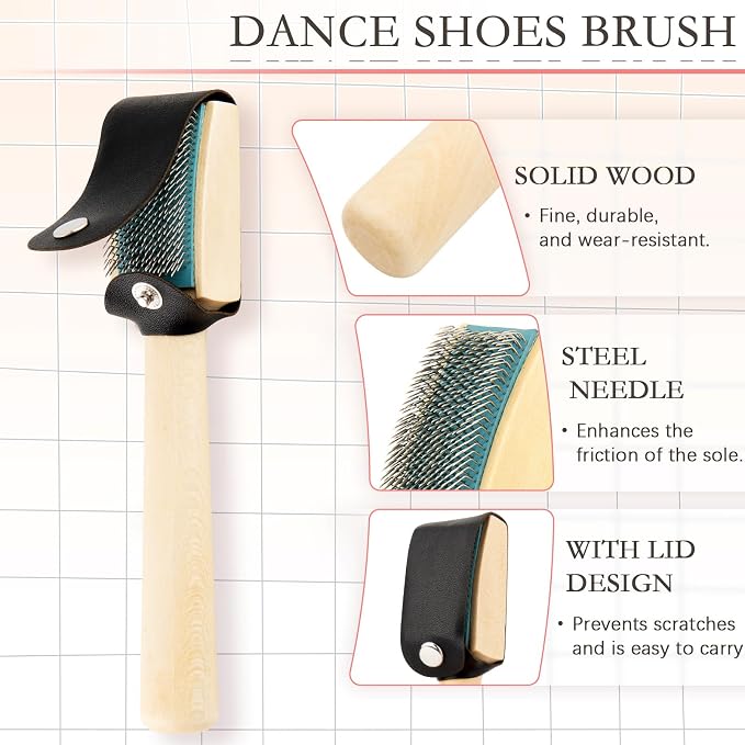 Cosmos 2 Pcs Dance Shoes Brush, Suede Soles Wire Shoes Cleaners Cleaning Brush - Image 3